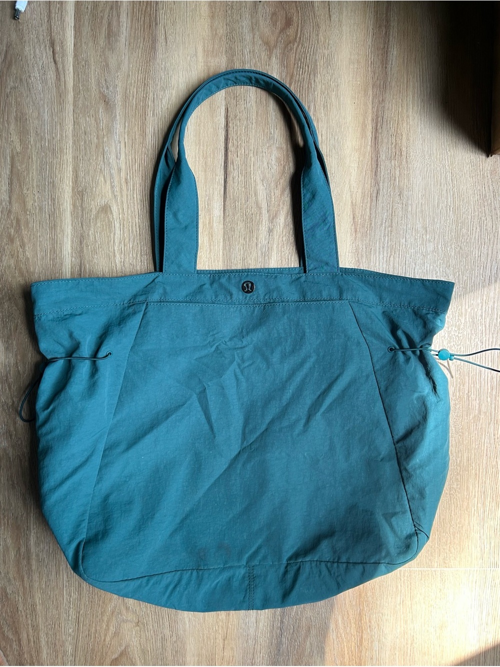 lululemon athletica Teal Canvas Tote with Top Handles
